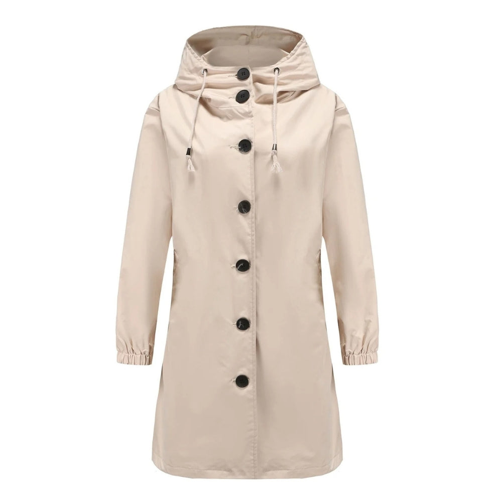 Winterjacke für Frauen - Wasserdichte lässige Outdoor-Jacke mit Kapuze