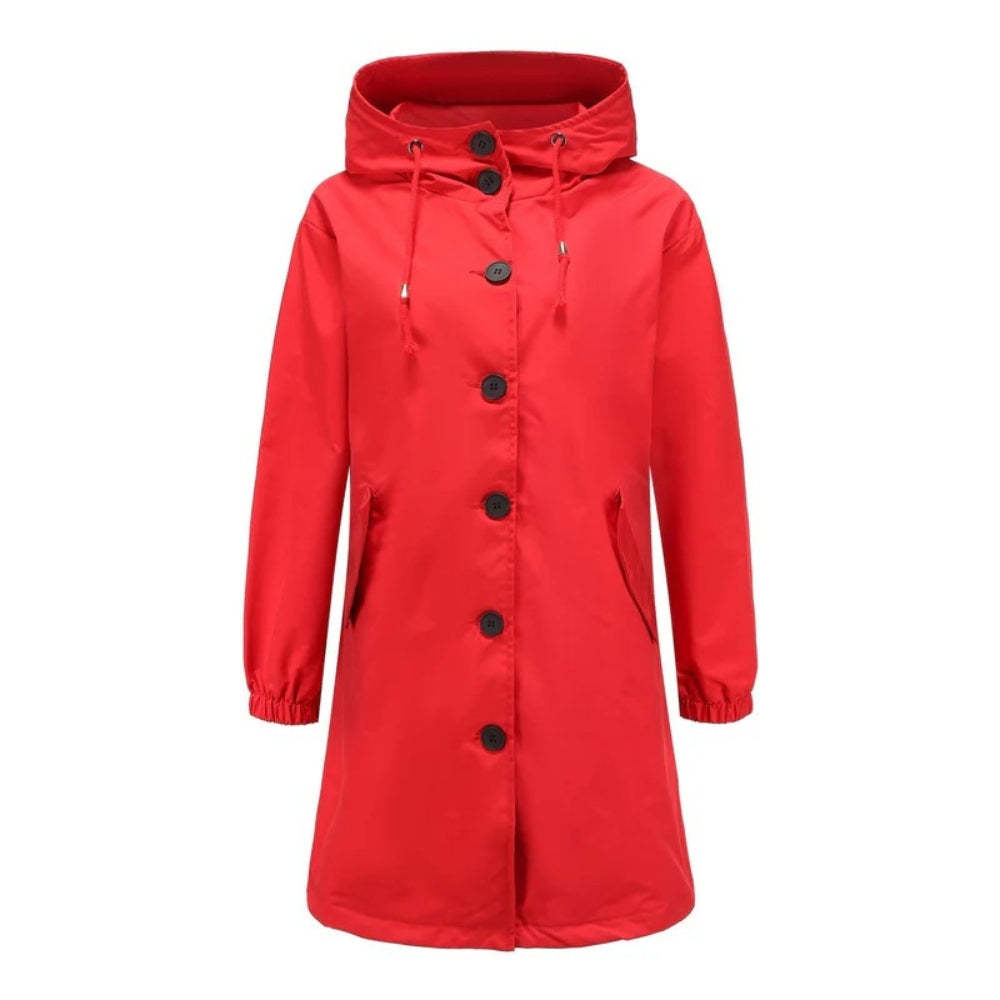 Winterjacke für Frauen - Wasserdichte lässige Outdoor-Jacke mit Kapuze