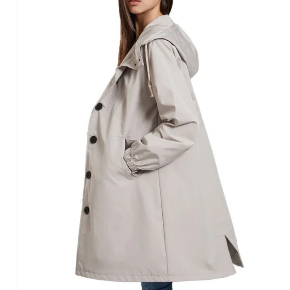 Winterjacke für Frauen - Wasserdichte lässige Outdoor-Jacke mit Kapuze