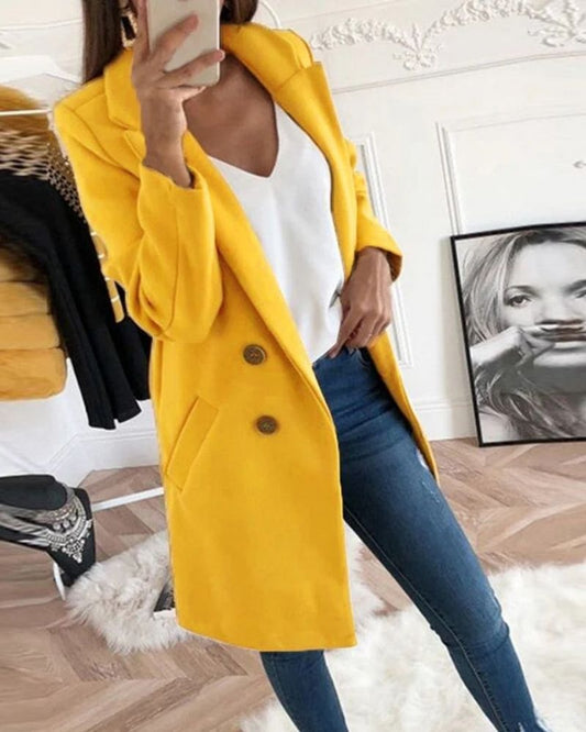 Winterjacke mit Knopfverschluss – Klassische Damenjacke für Alltag & Freizeit