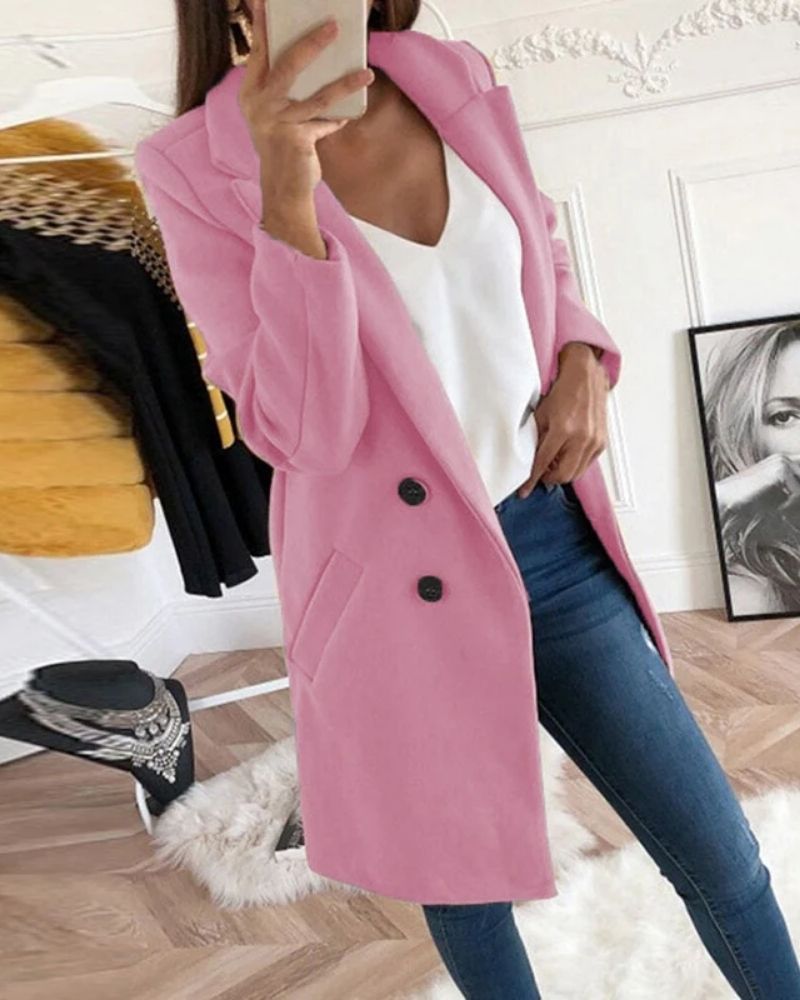 Winterjacke mit Knopfverschluss – Klassische Damenjacke für Alltag & Freizeit