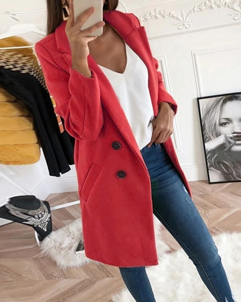 Winterjacke mit Knopfverschluss – Klassische Damenjacke für Alltag & Freizeit