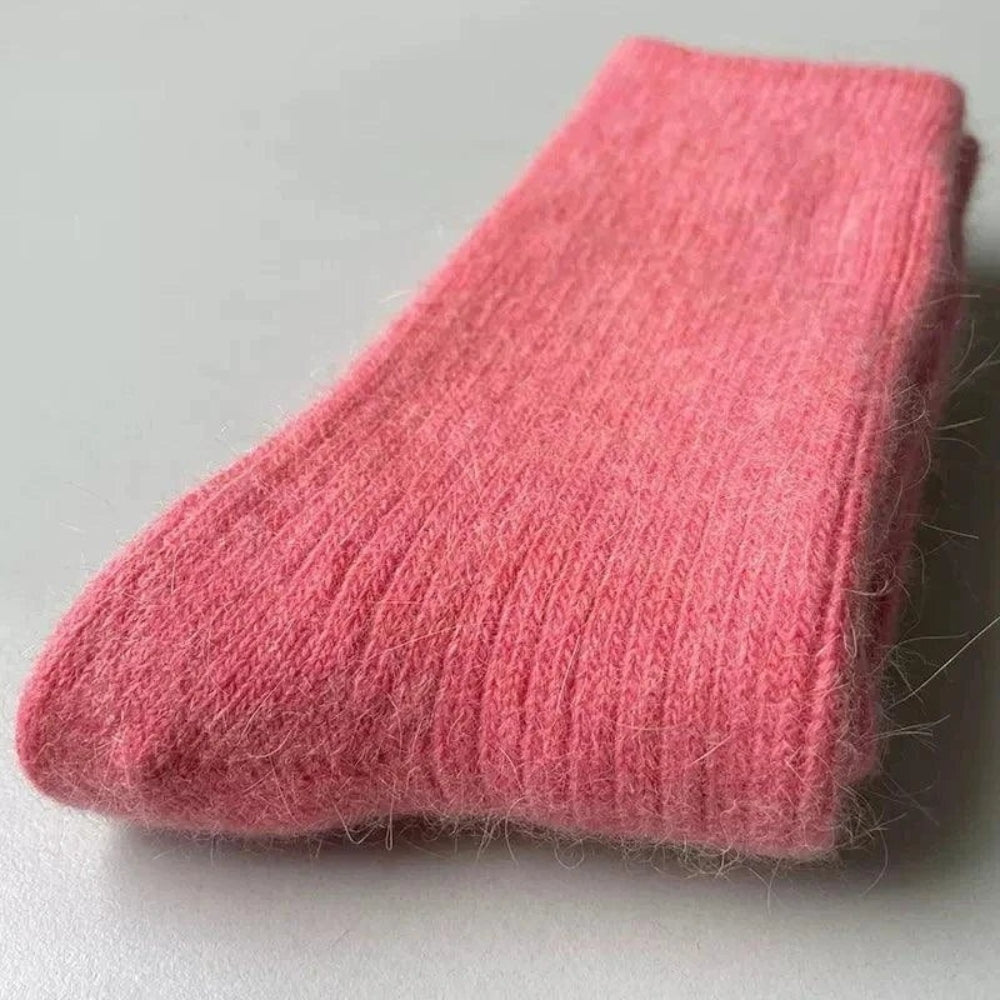 Wintersocken mit festem Muster - Gemütliches, dickes Paar für kaltes Wetter