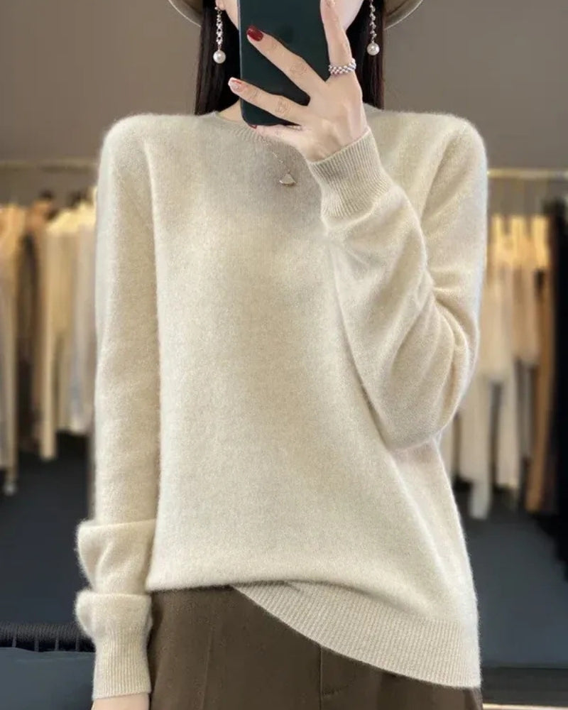 Wollpullover Damen – Pullover aus 100% Merinowolle für Herbst und Winter