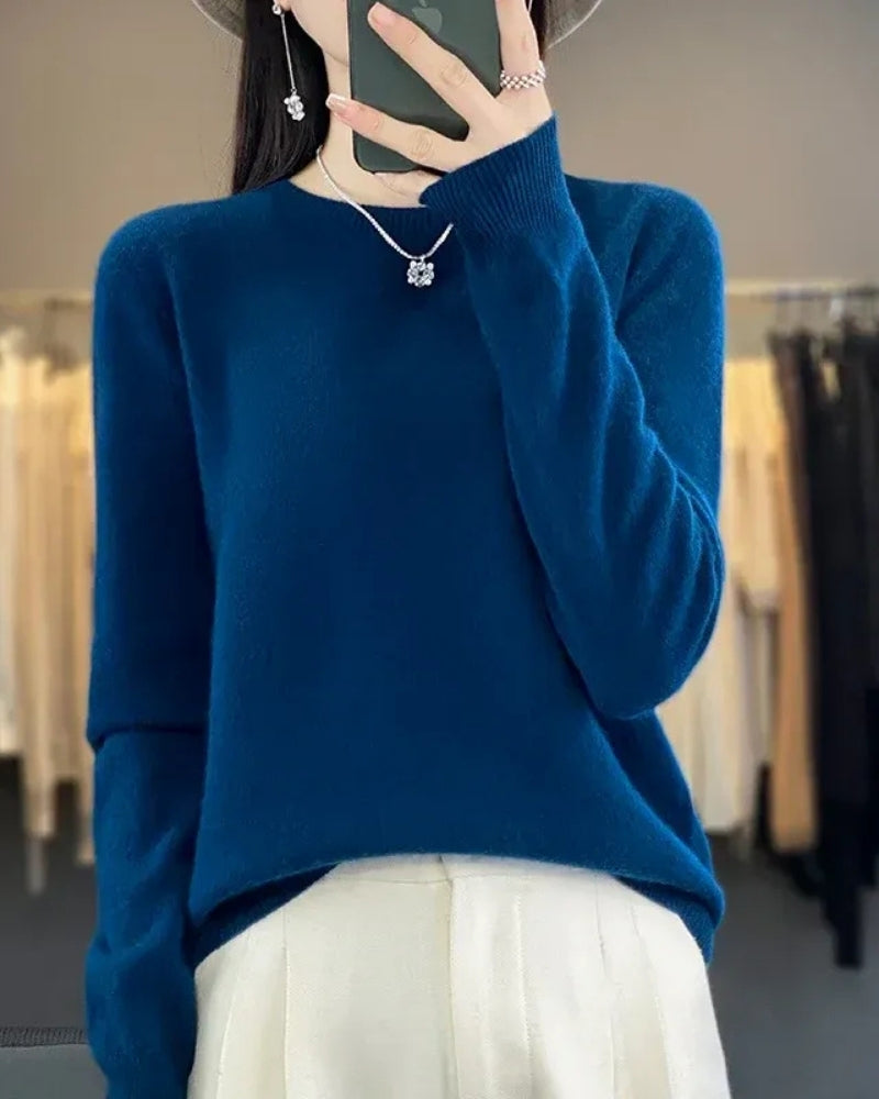 Wollpullover Damen – Pullover aus 100% Merinowolle für Herbst und Winter