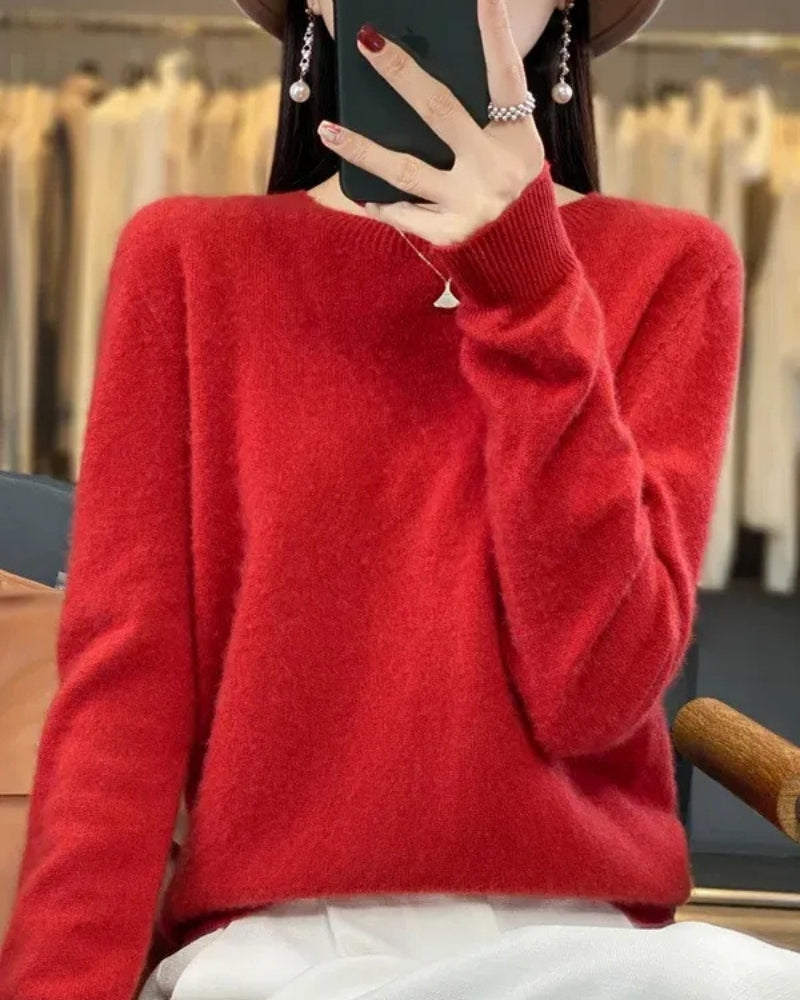 Wollpullover Damen – Pullover aus 100% Merinowolle für Herbst und Winter