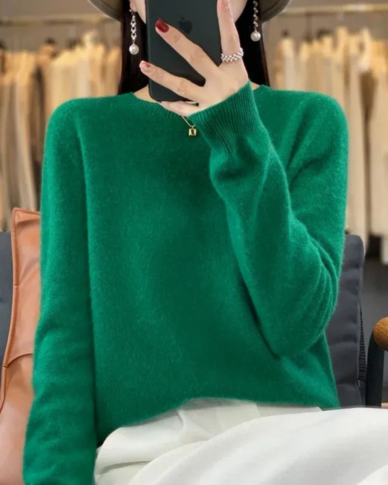 Wollpullover Damen – Pullover aus 100% Merinowolle für Herbst und Winter