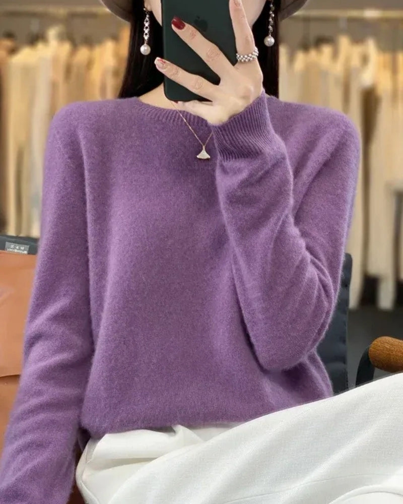 Wollpullover Damen – Pullover aus 100% Merinowolle für Herbst und Winter