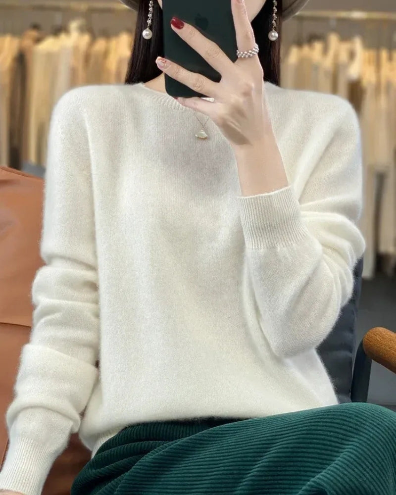 Wollpullover Damen – Pullover aus 100% Merinowolle für Herbst und Winter