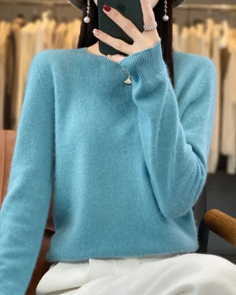 Wollpullover Damen – Pullover aus 100% Merinowolle für Herbst und Winter