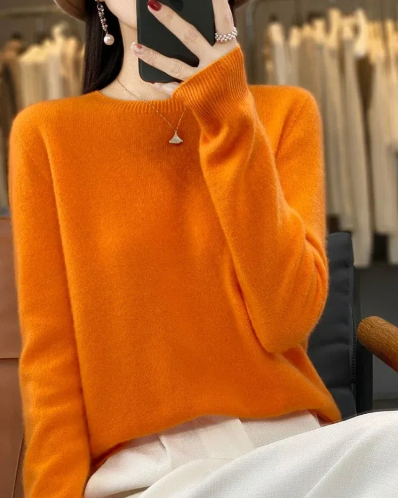 Wollpullover Damen – Pullover aus 100% Merinowolle für Herbst und Winter