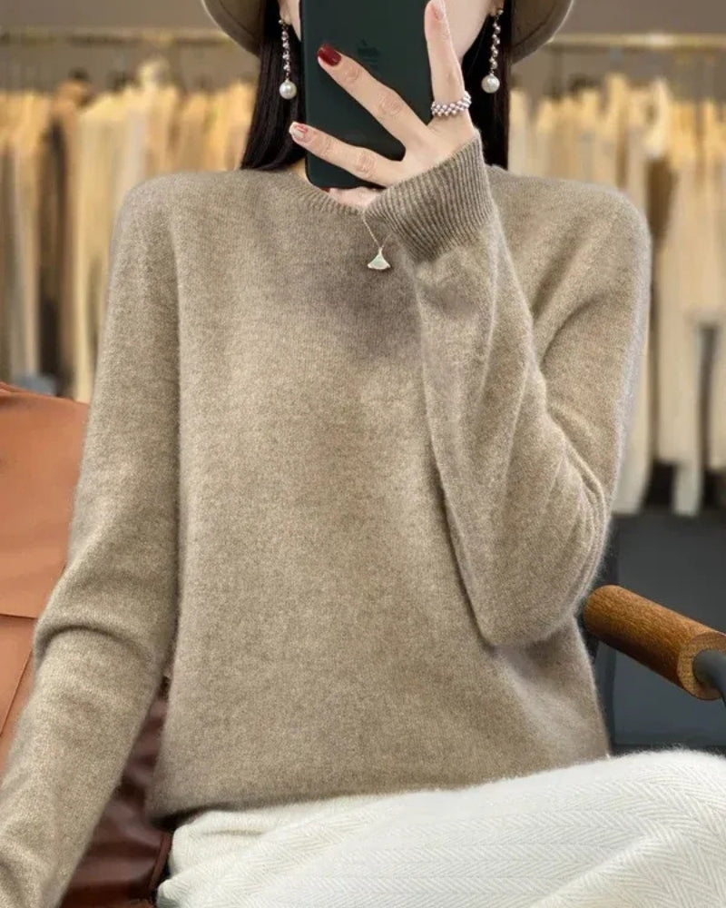 Wollpullover Damen – Pullover aus 100% Merinowolle für Herbst und Winter