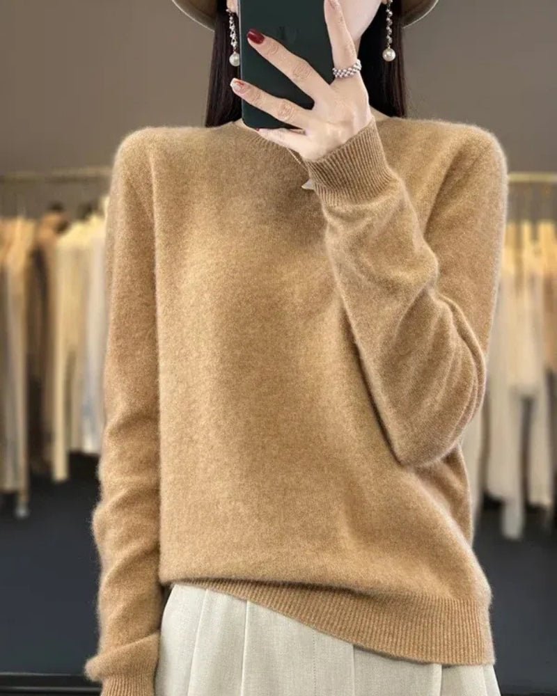 Wollpullover Damen – Pullover aus 100% Merinowolle für Herbst und Winter