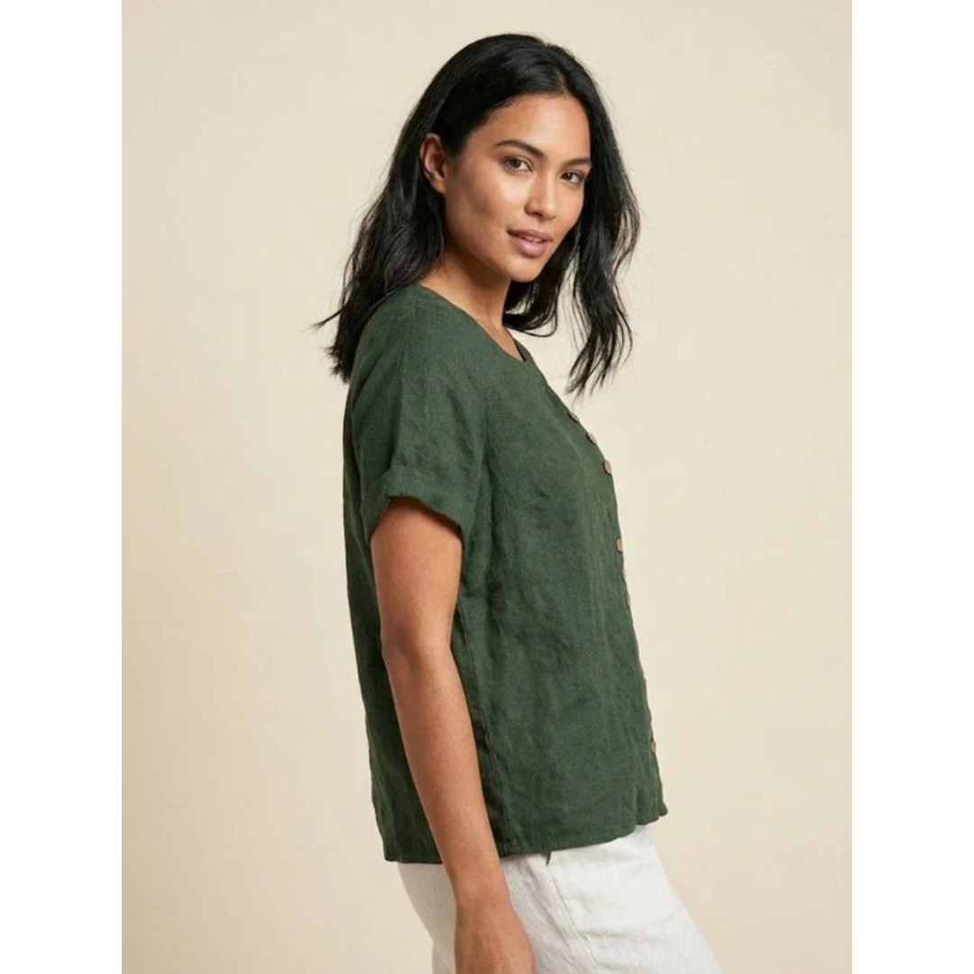 Yildiz | Damen Schlichte Bluse Langarm Locker Modern