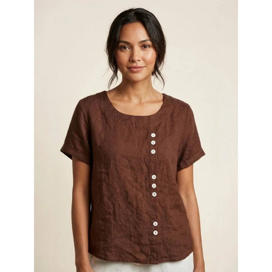Yildiz | Damen Schlichte Bluse Langarm Locker Modern