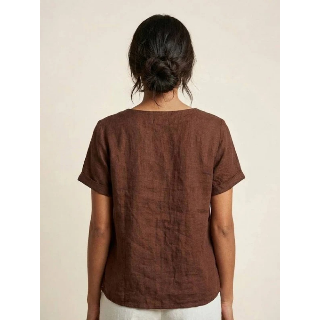 Yildiz | Damen Schlichte Bluse Langarm Locker Modern