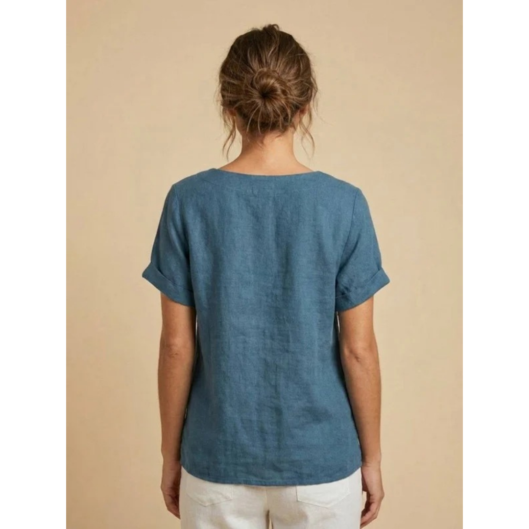 Yildiz | Damen Schlichte Bluse Langarm Locker Modern