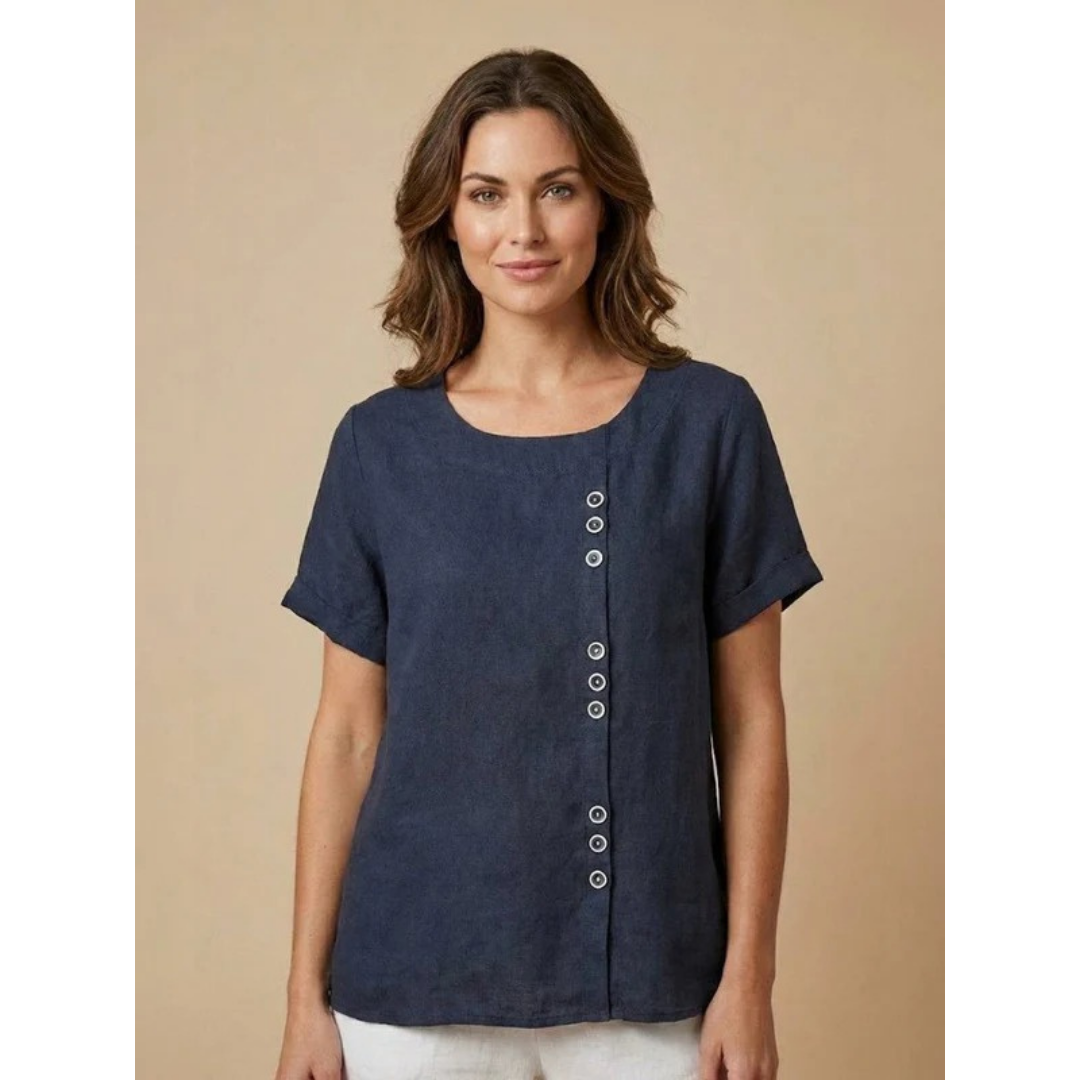 Yildiz | Damen Schlichte Bluse Langarm Locker Modern