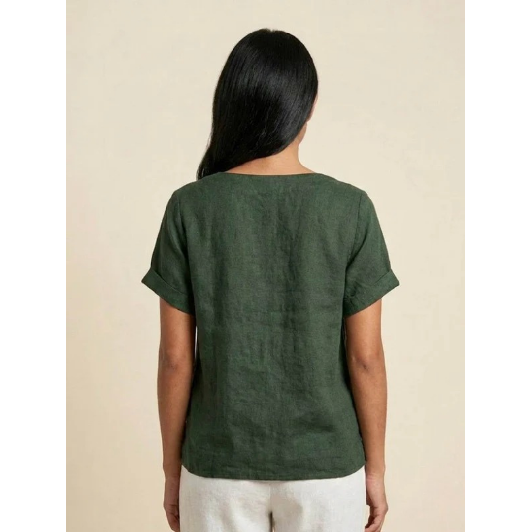 Yildiz | Damen Schlichte Bluse Langarm Locker Modern