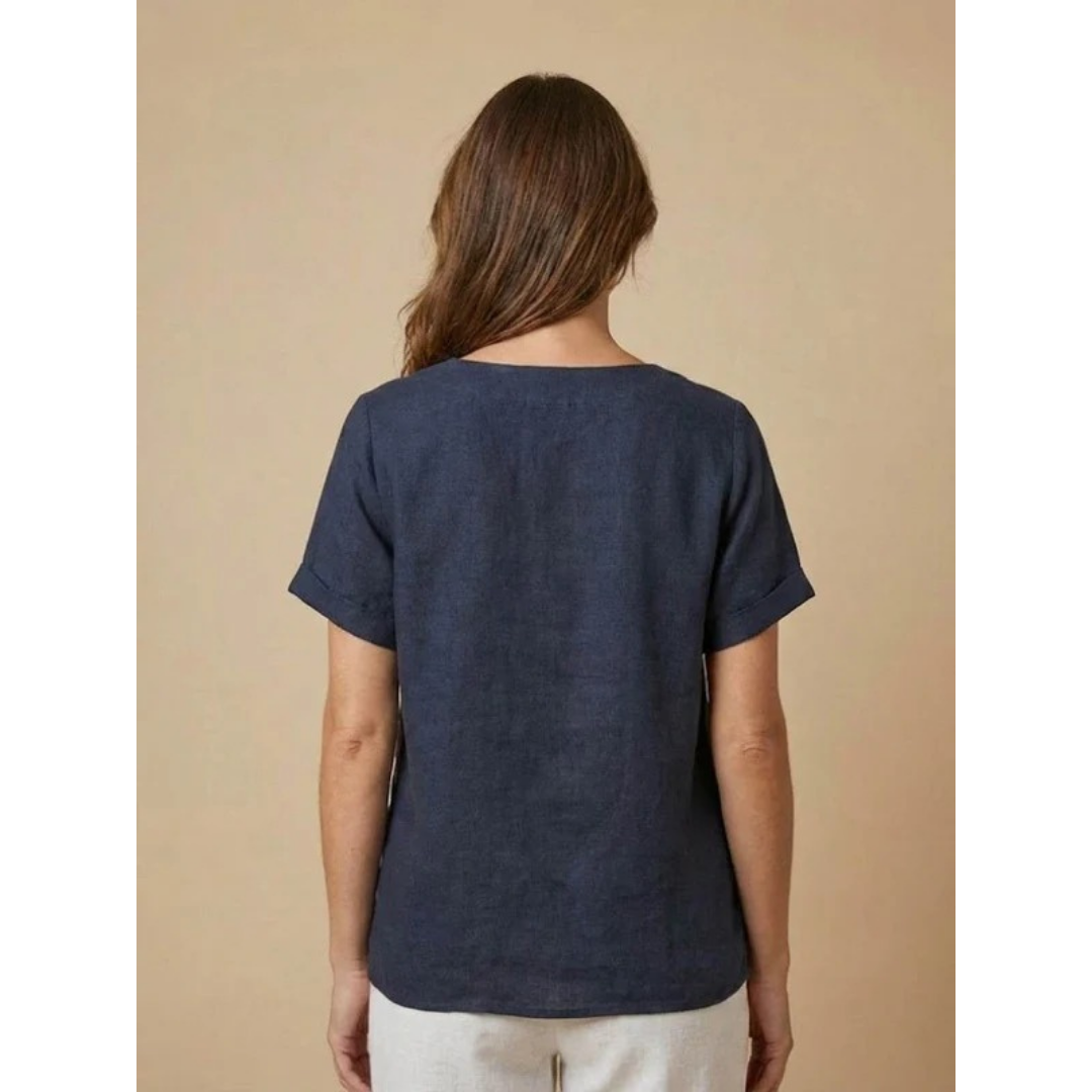 Yildiz | Damen Schlichte Bluse Langarm Locker Modern