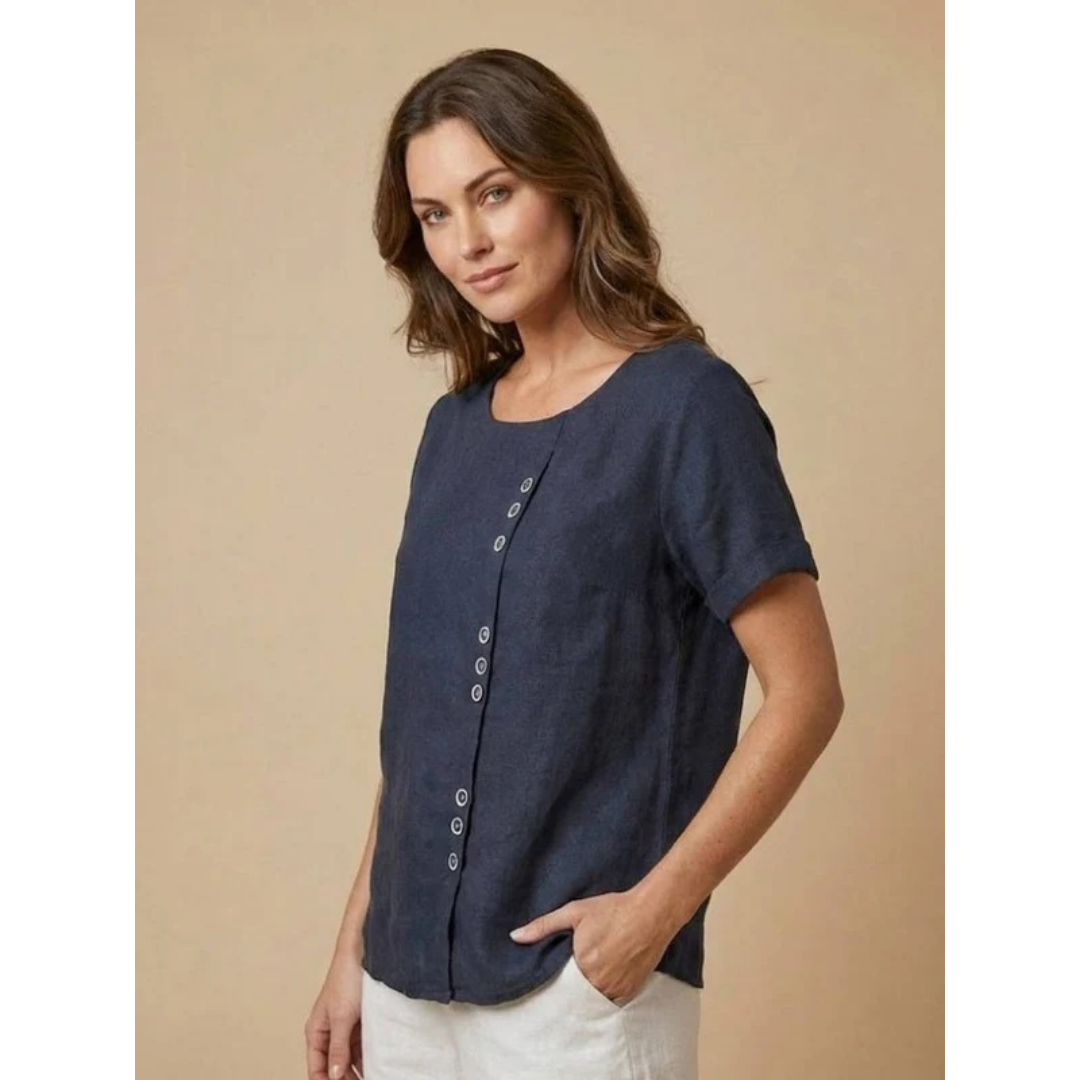 Yildiz | Damen Schlichte Bluse Langarm Locker Modern
