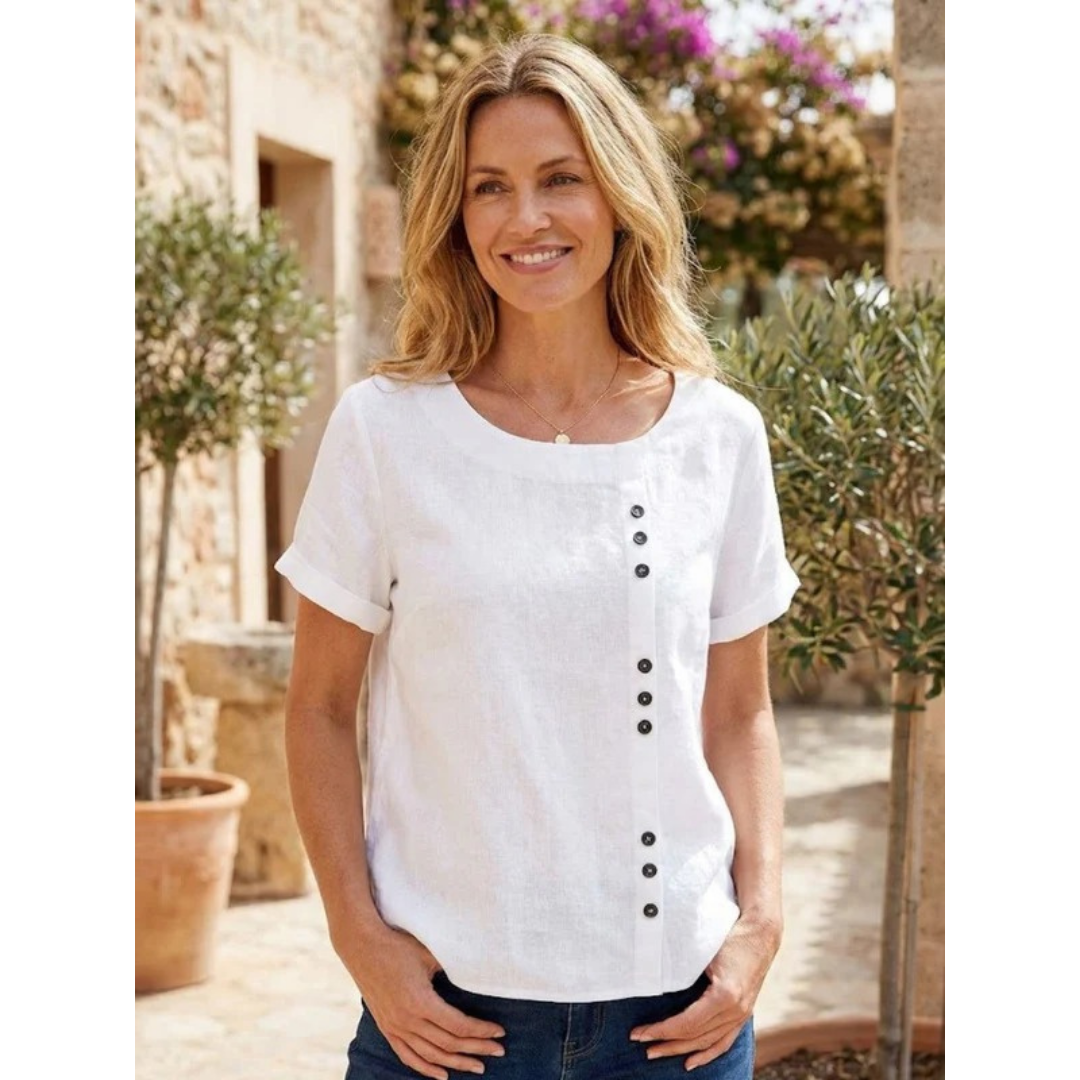 Yildiz | Damen Schlichte Bluse Langarm Locker Modern