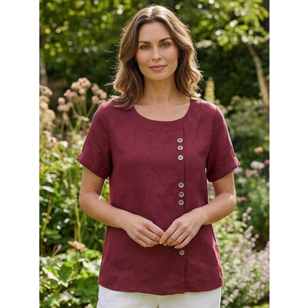 Yildiz | Damen Schlichte Bluse Langarm Locker Modern