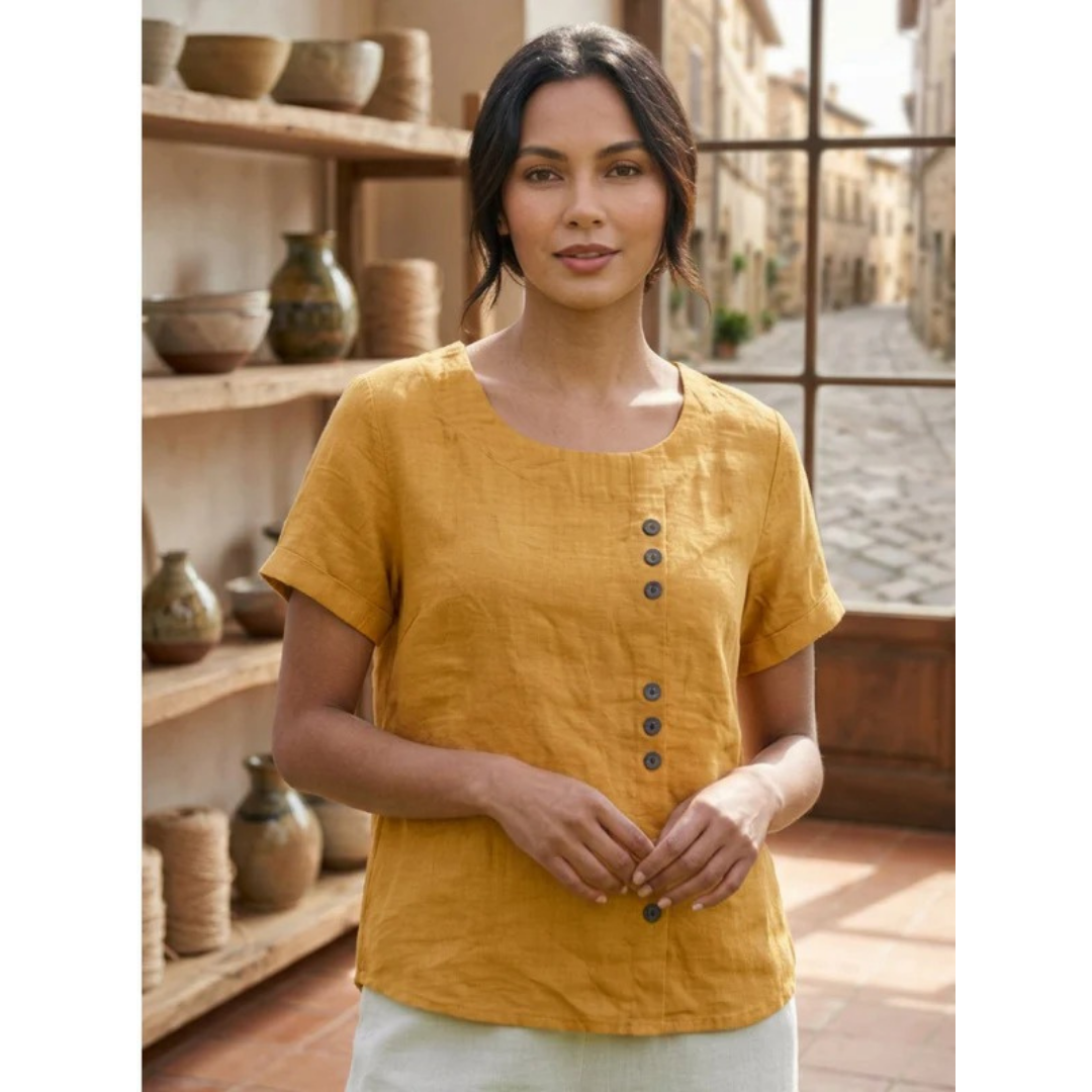 Yildiz | Damen Schlichte Bluse Langarm Locker Modern