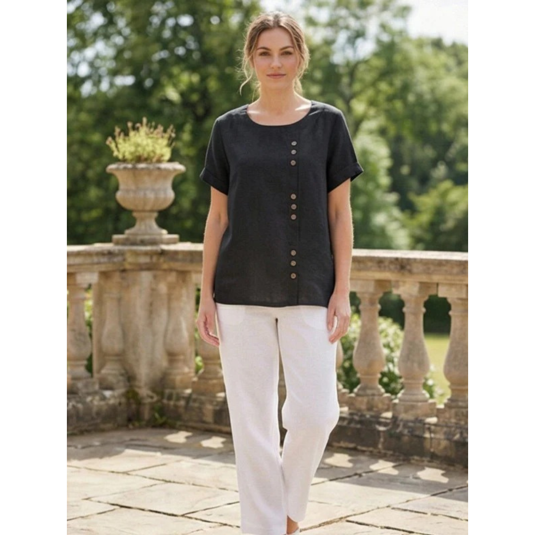 Yildiz | Damen Schlichte Bluse Langarm Locker Modern