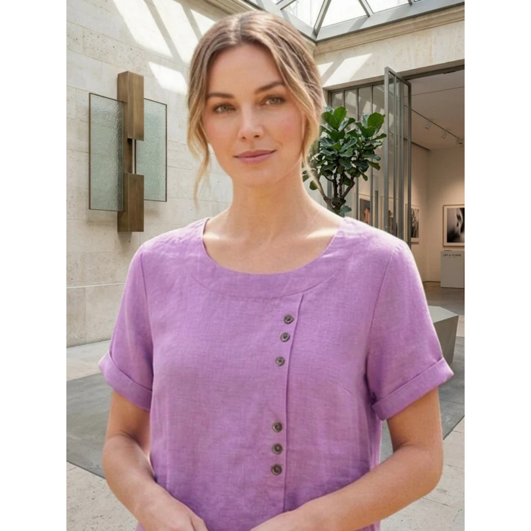 Yildiz | Damen Schlichte Bluse Langarm Locker Modern