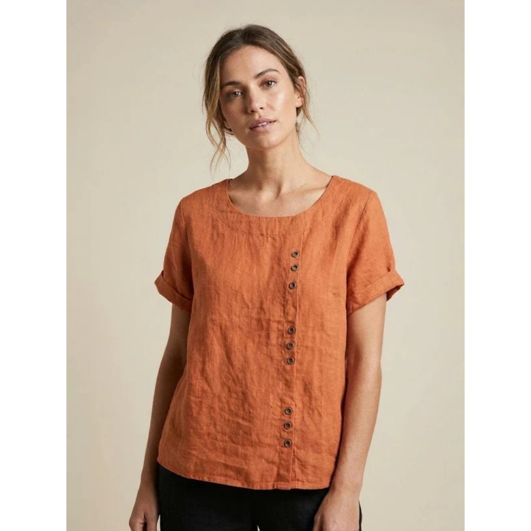 Yildiz | Damen Schlichte Bluse Langarm Locker Modern
