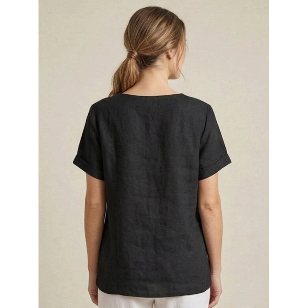 Yildiz | Damen Schlichte Bluse Langarm Locker Modern