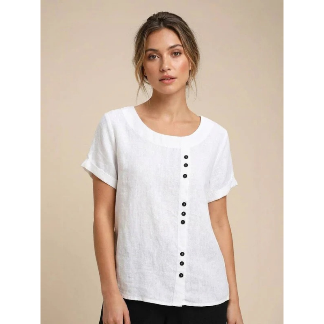 Yildiz | Damen Schlichte Bluse Langarm Locker Modern