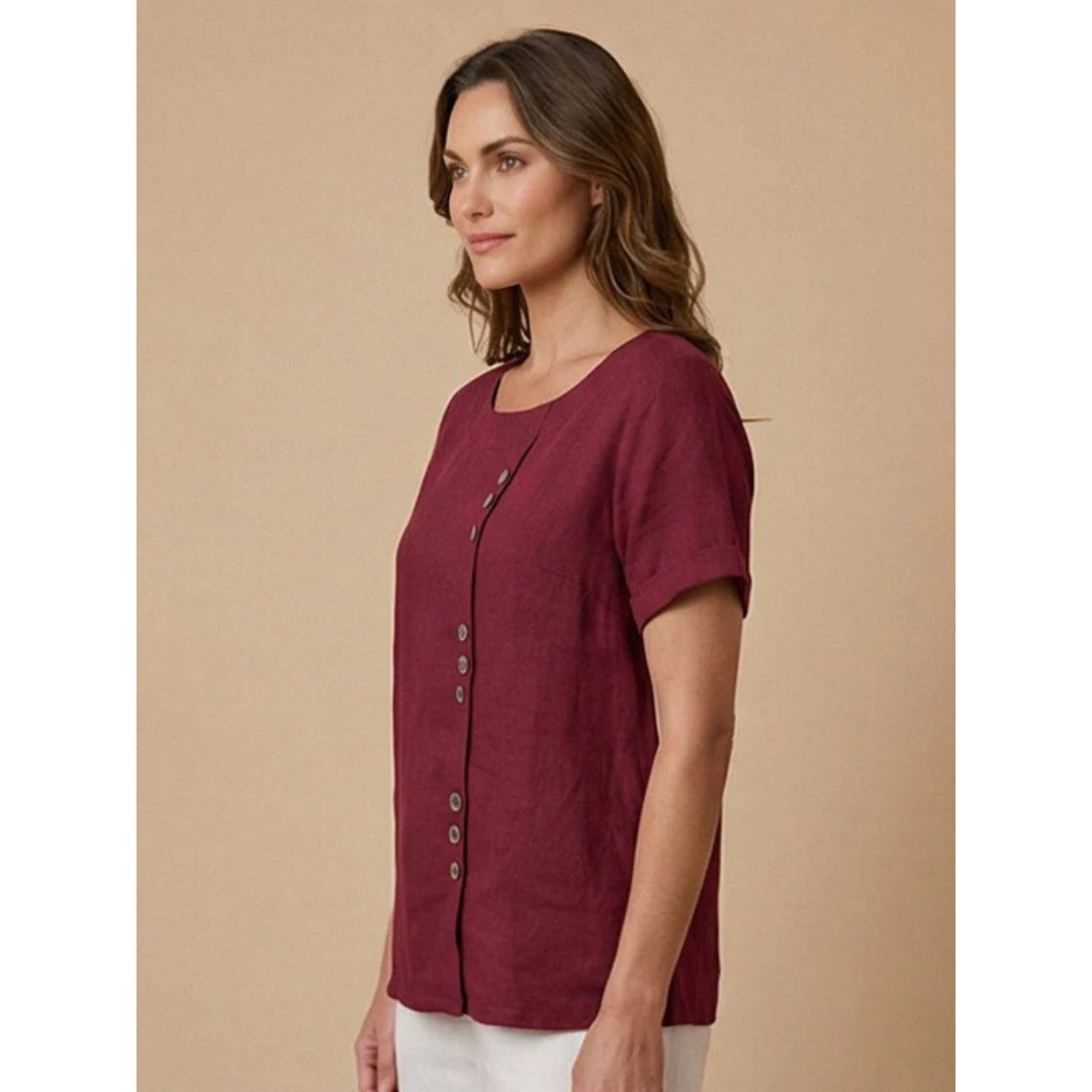 Yildiz | Damen Schlichte Bluse Langarm Locker Modern