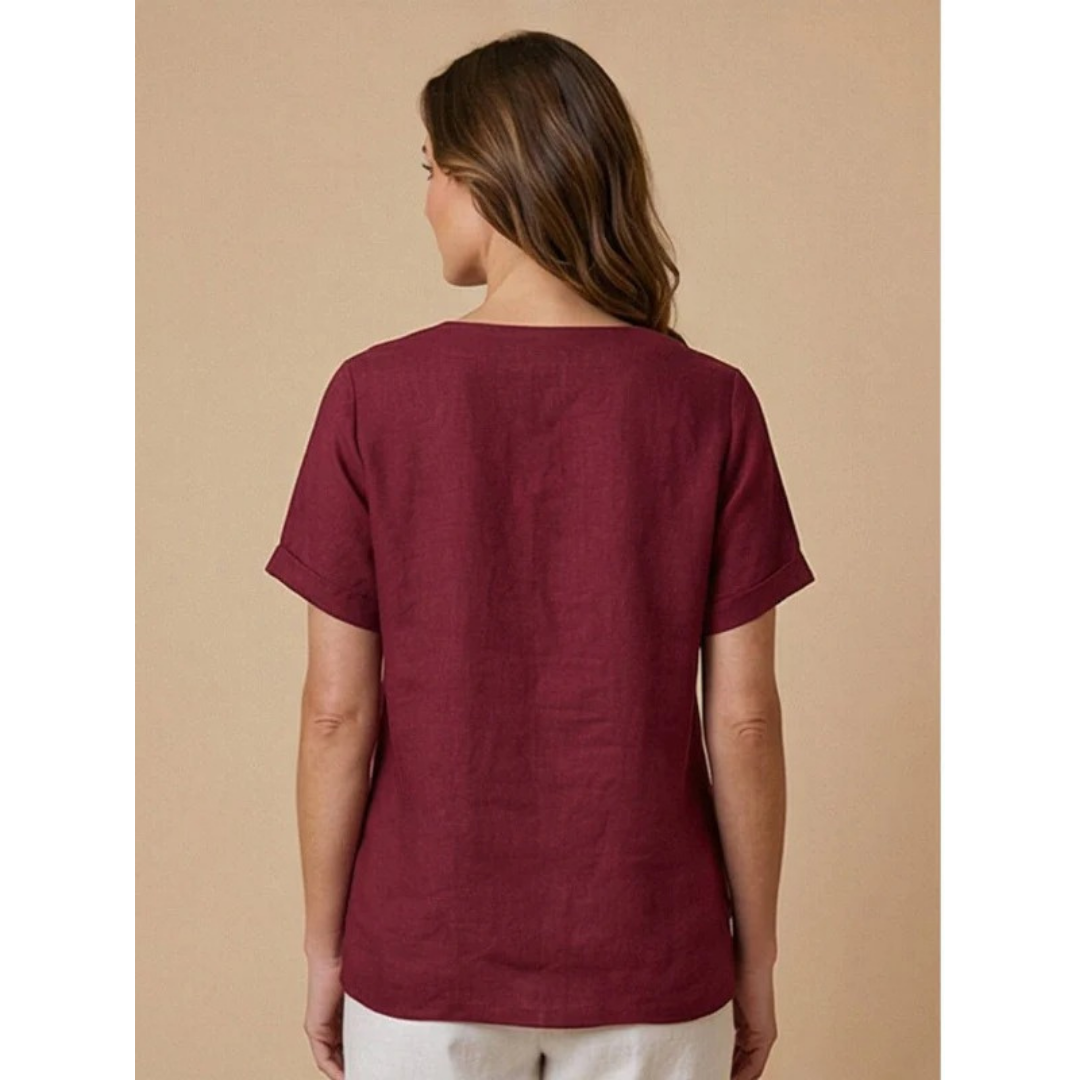 Yildiz | Damen Schlichte Bluse Langarm Locker Modern