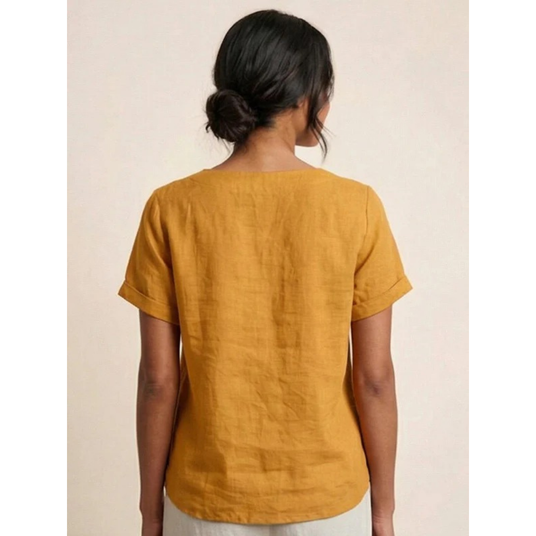 Yildiz | Damen Schlichte Bluse Langarm Locker Modern