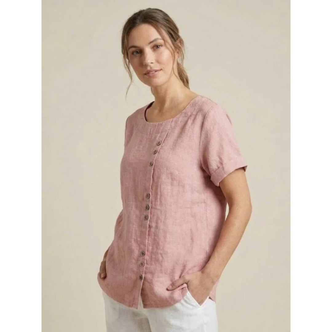 Yildiz | Damen Schlichte Bluse Langarm Locker Modern