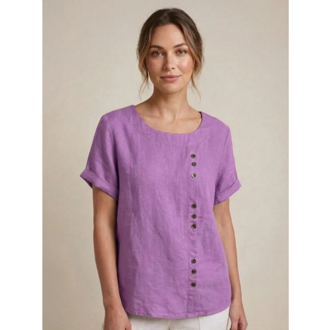 Yildiz | Damen Schlichte Bluse Langarm Locker Modern