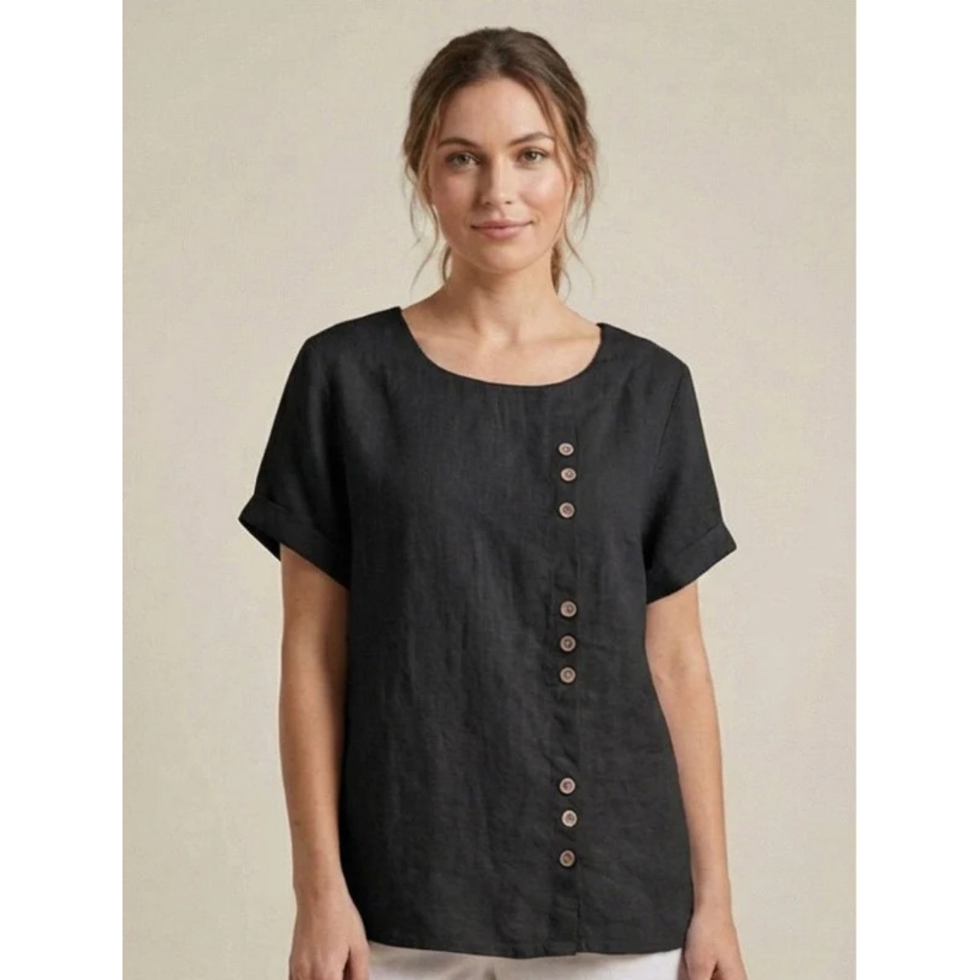 Yildiz | Damen Schlichte Bluse Langarm Locker Modern