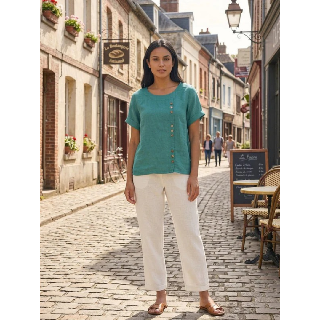 Yildiz | Damen Schlichte Bluse Langarm Locker Modern