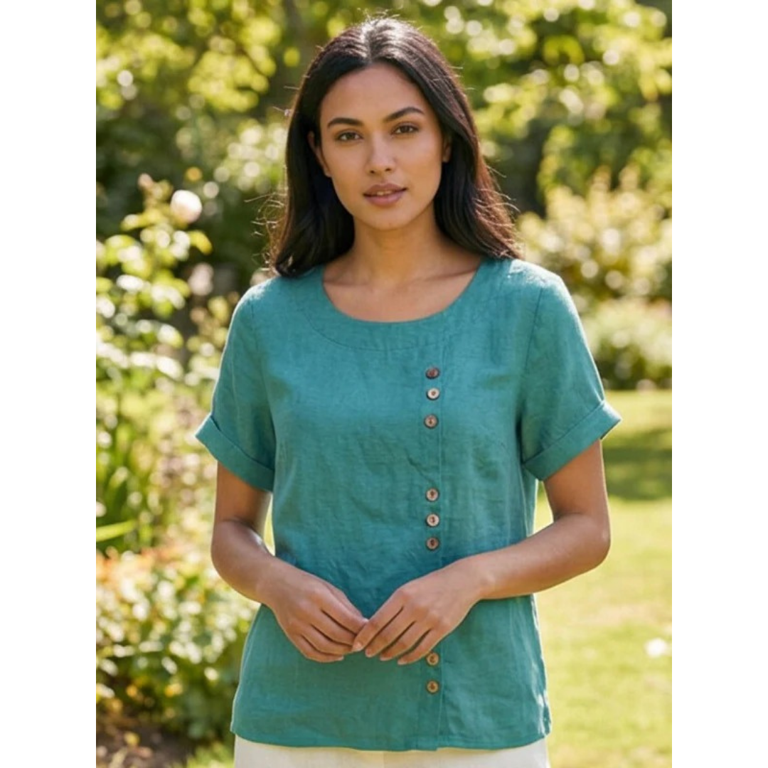 Yildiz | Damen Schlichte Bluse Langarm Locker Modern