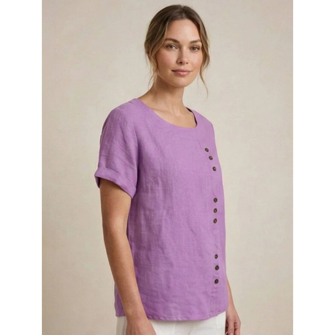 Yildiz | Damen Schlichte Bluse Langarm Locker Modern