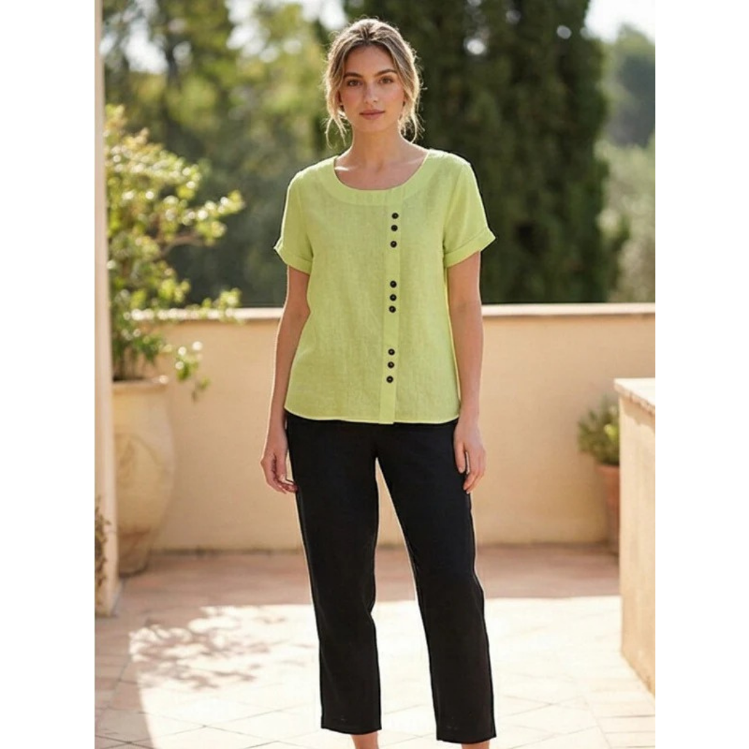 Yildiz | Damen Schlichte Bluse Langarm Locker Modern