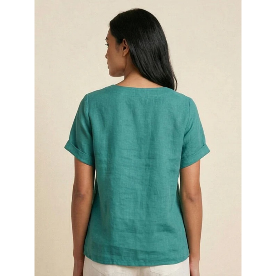 Yildiz | Damen Schlichte Bluse Langarm Locker Modern