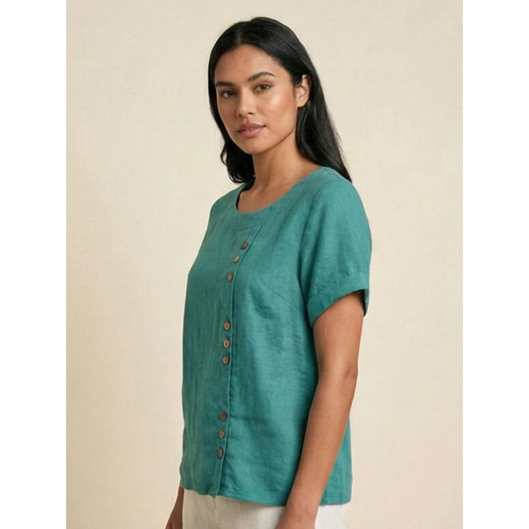 Yildiz | Damen Schlichte Bluse Langarm Locker Modern