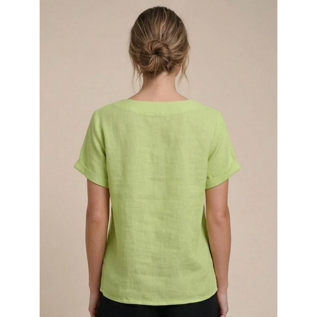 Yildiz | Damen Schlichte Bluse Langarm Locker Modern