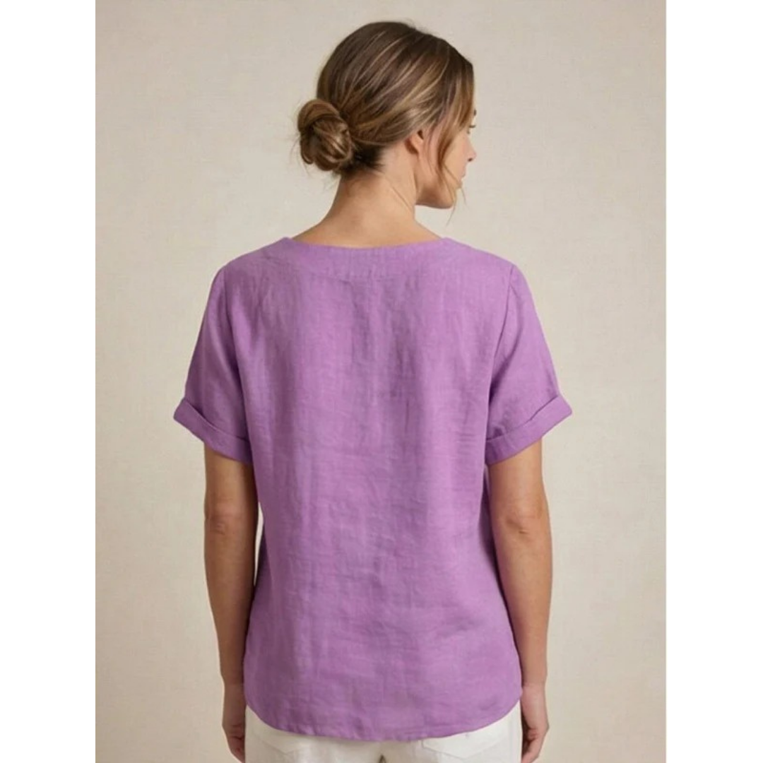 Yildiz | Damen Schlichte Bluse Langarm Locker Modern