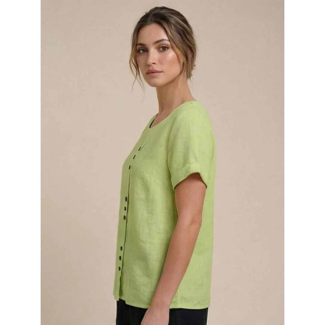 Yildiz | Damen Schlichte Bluse Langarm Locker Modern