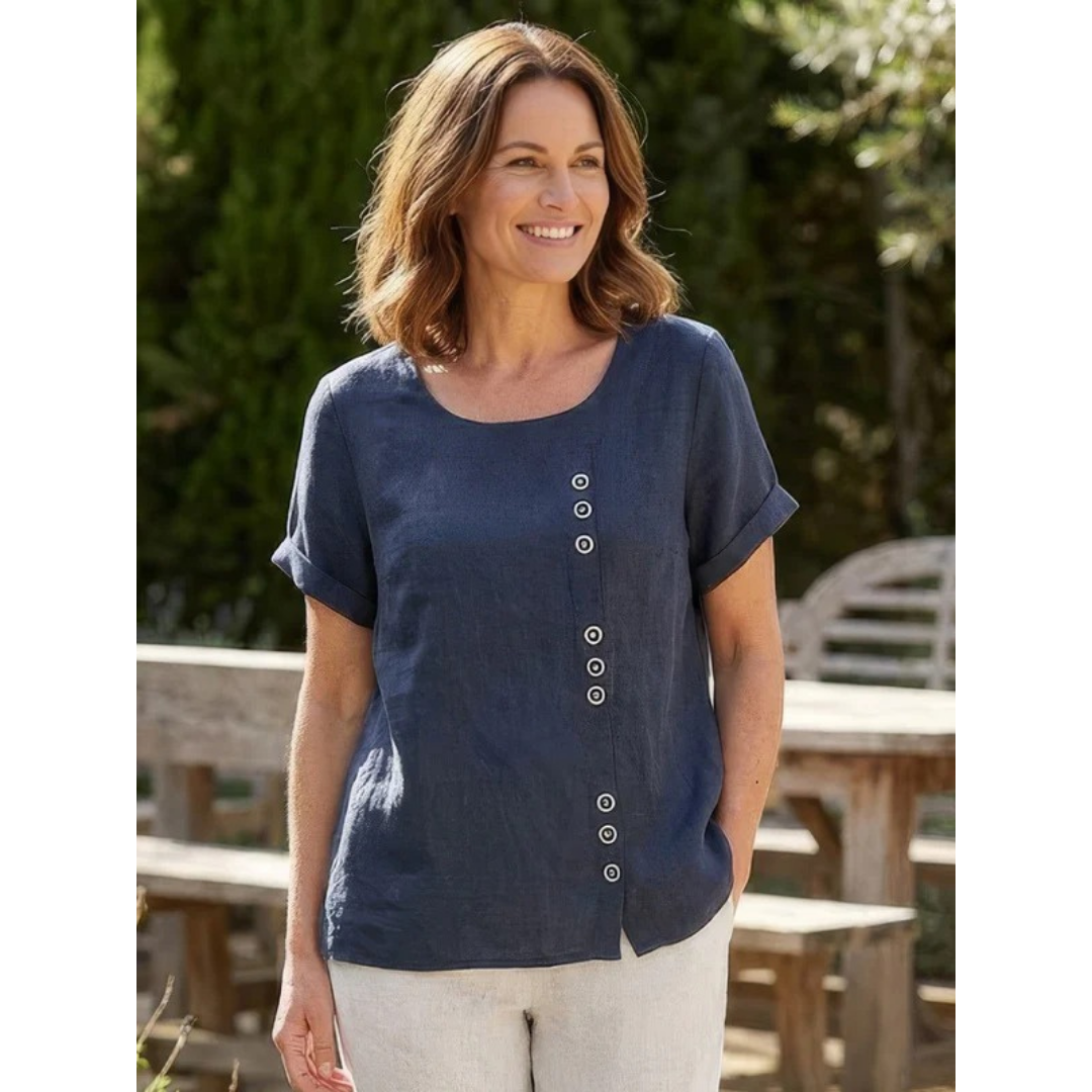 Yildiz | Damen Schlichte Bluse Langarm Locker Modern