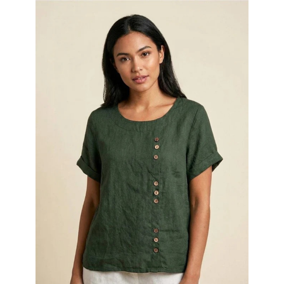 Yildiz | Damen Schlichte Bluse Langarm Locker Modern